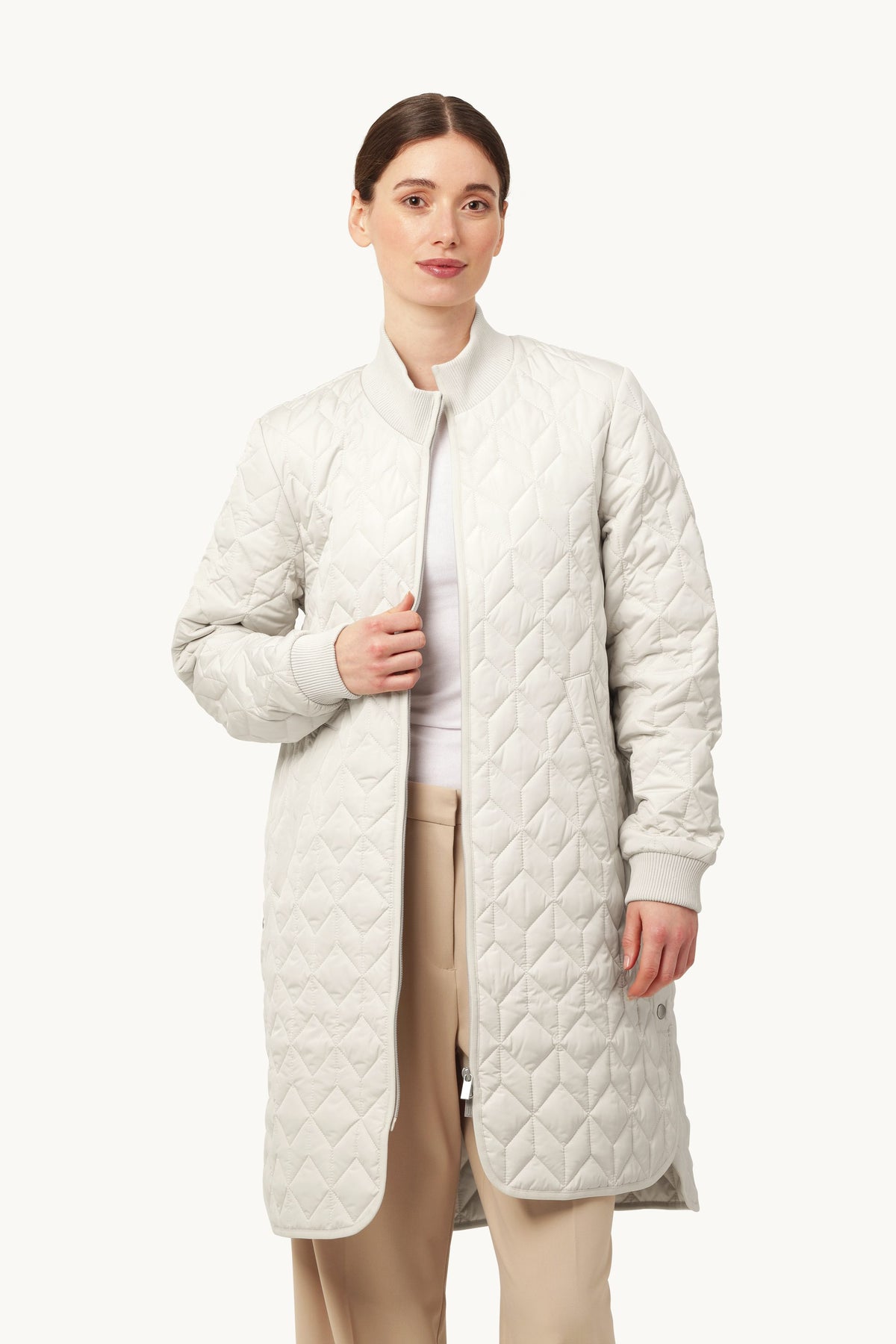 Long A-Lined Quilted Jacket - Kit
