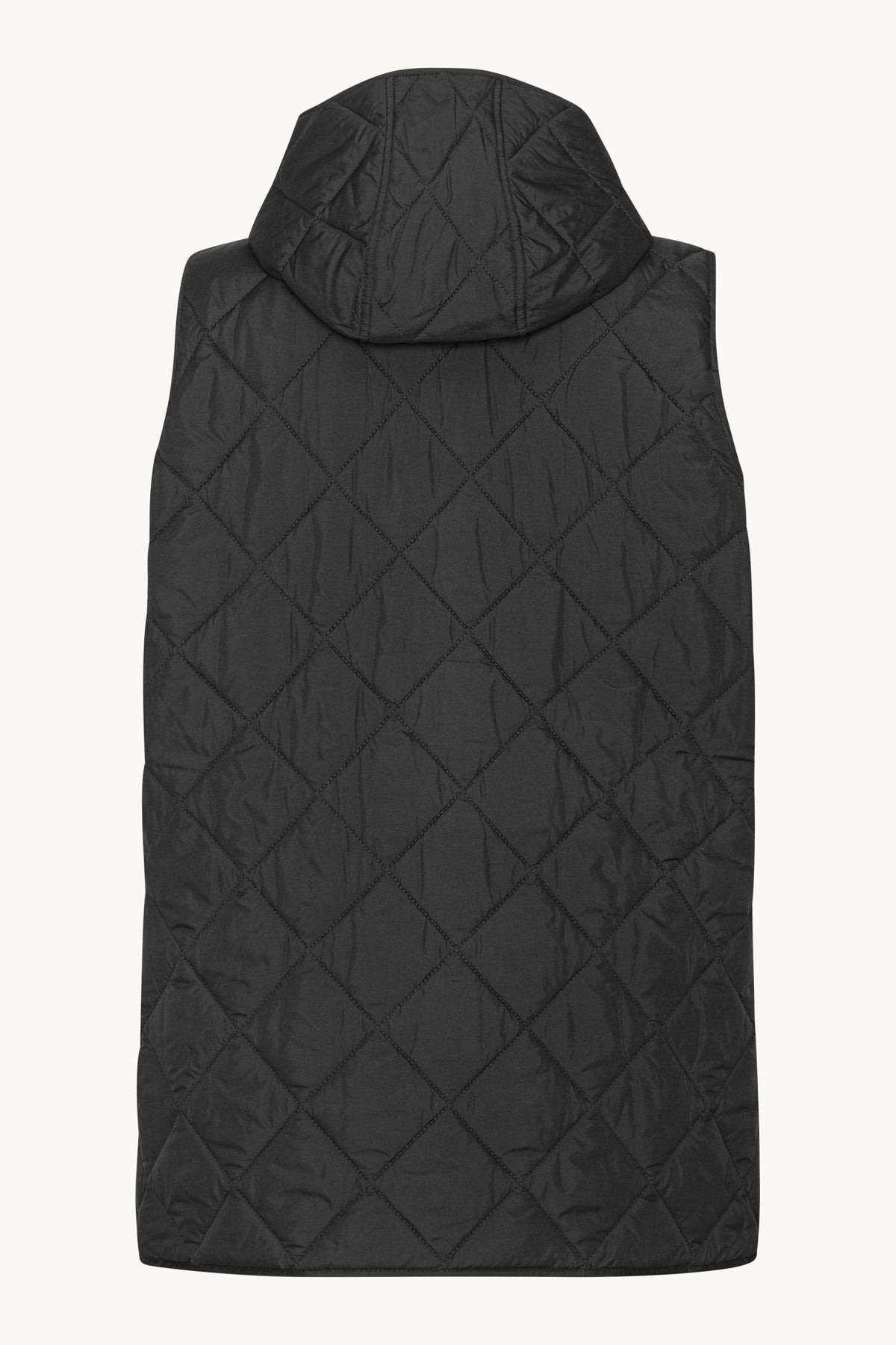 Quilted Long Vest - Dark Indigo