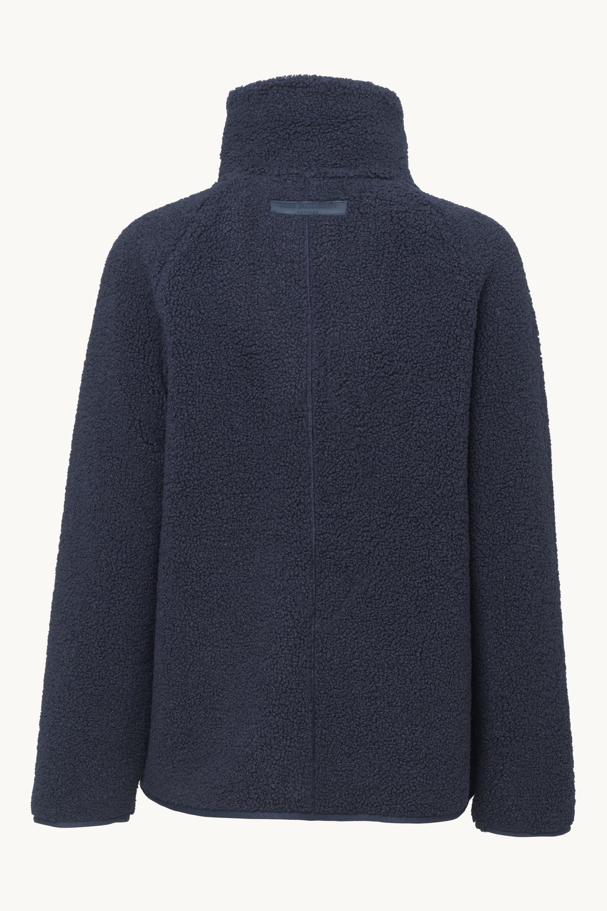 Short Soft Pile Jacket with Zipper - Dark Indigo