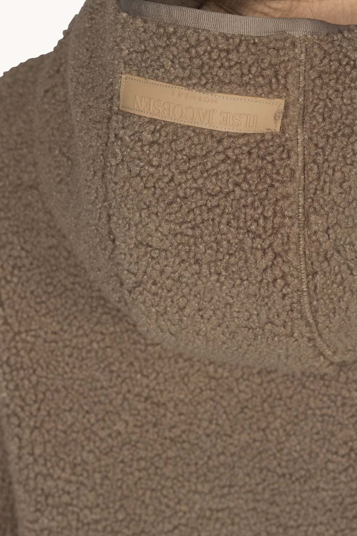 Soft Pile Jacket with Hood - Greige
