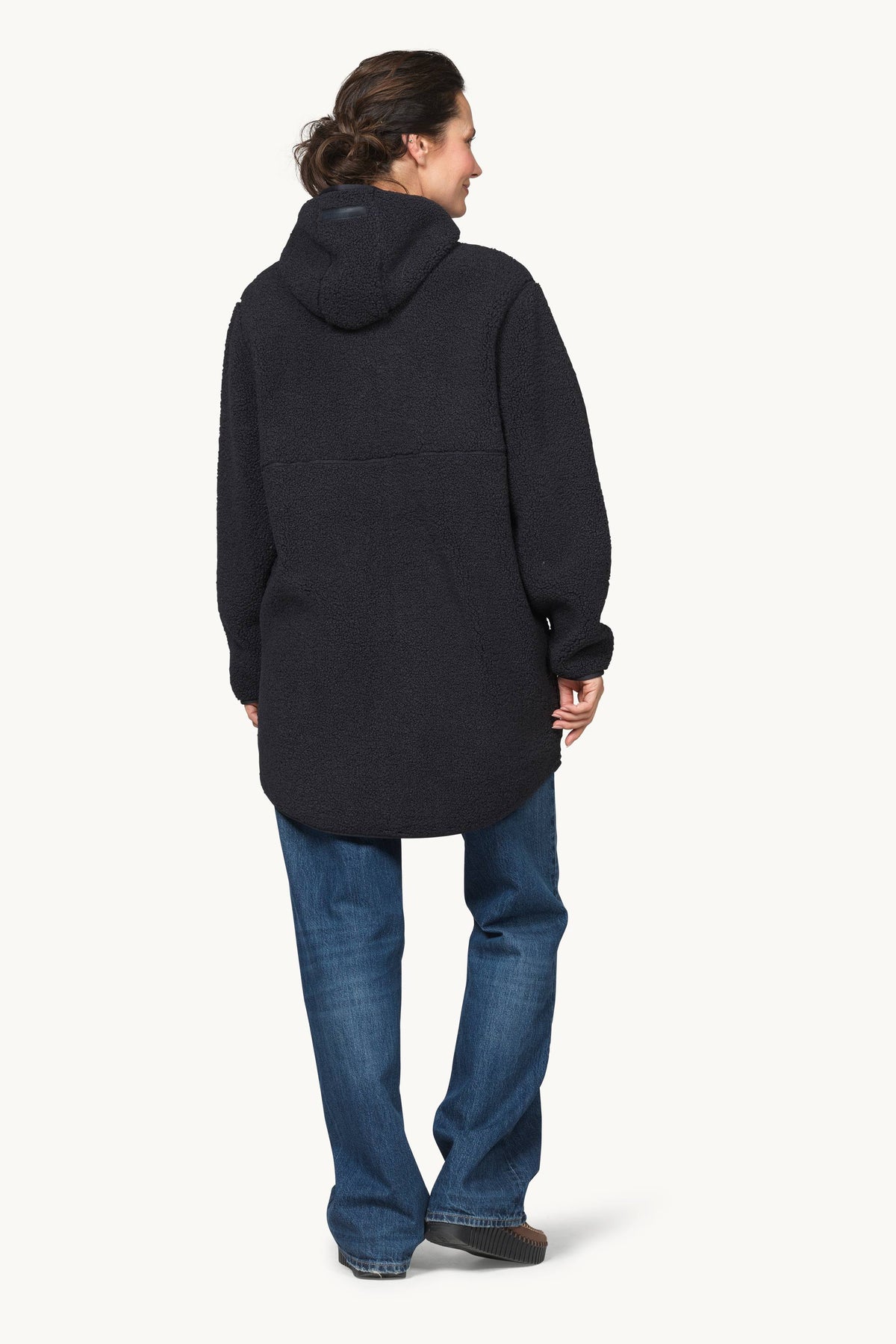 Soft Pile Jacket with Hood - Dark Indigo