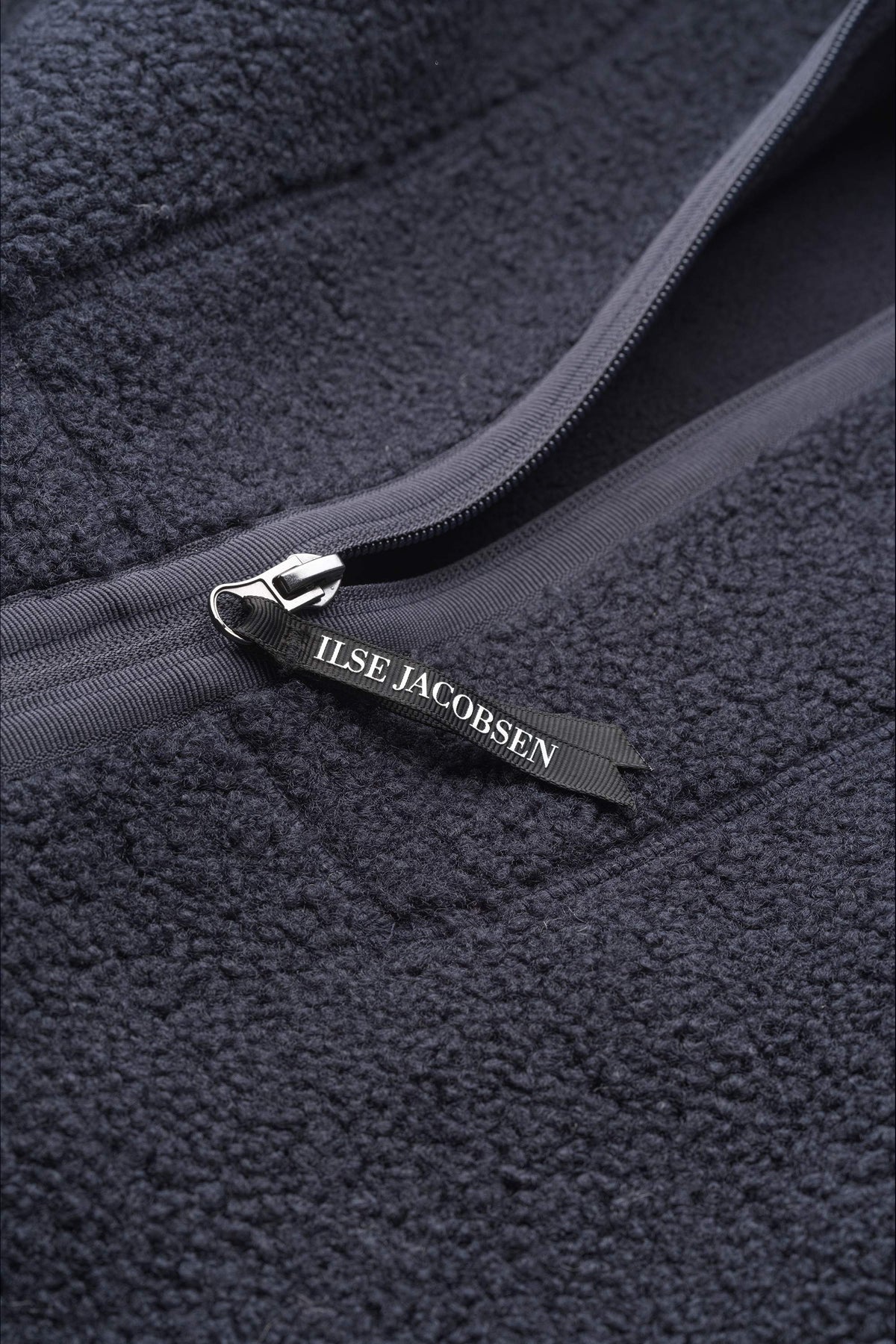 Soft Pile Jacket with Hood - Dark Indigo