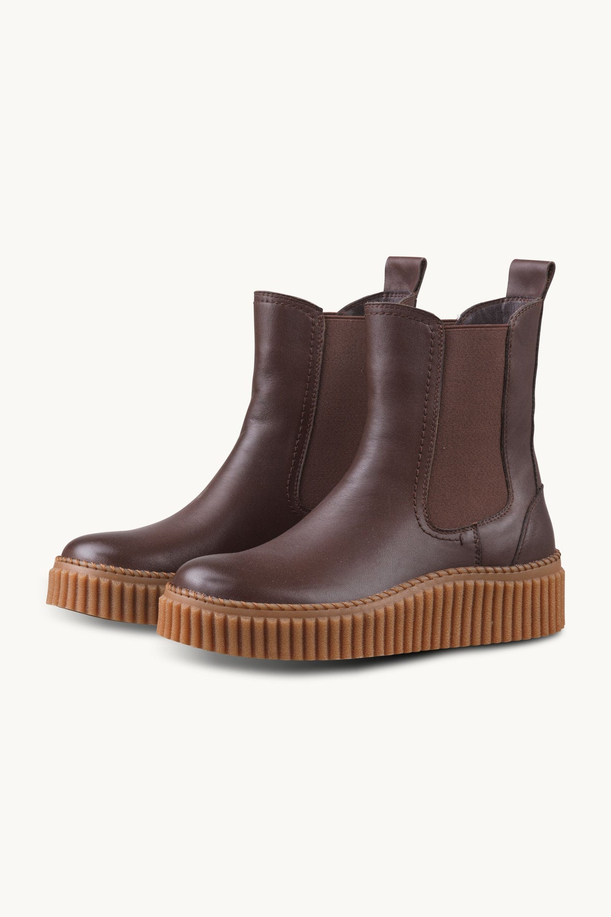 Leather Chelsea Boots - Brown Clay