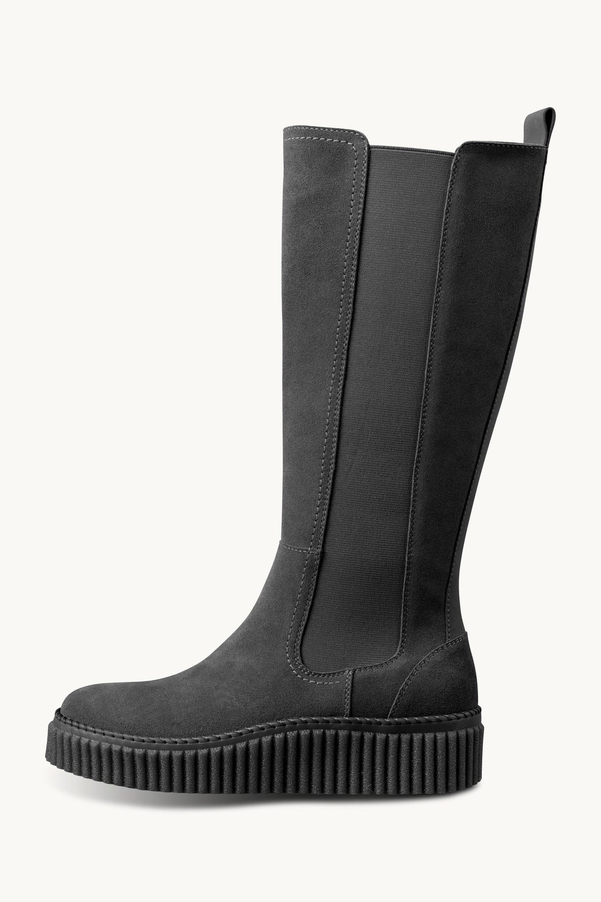 Tall Suede Chelsea Boots - Black Black