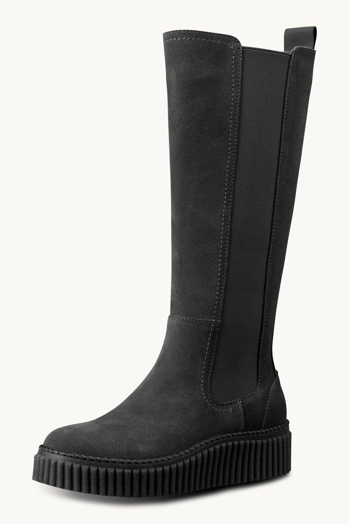 Tall Suede Chelsea Boots - Black Black