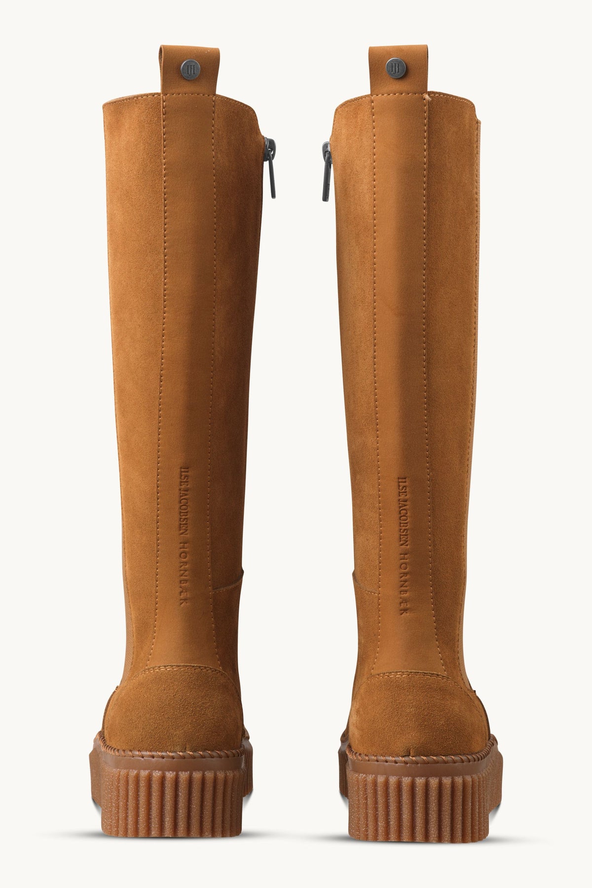 Tall Suede Chelsea Boots - Cashew Clay