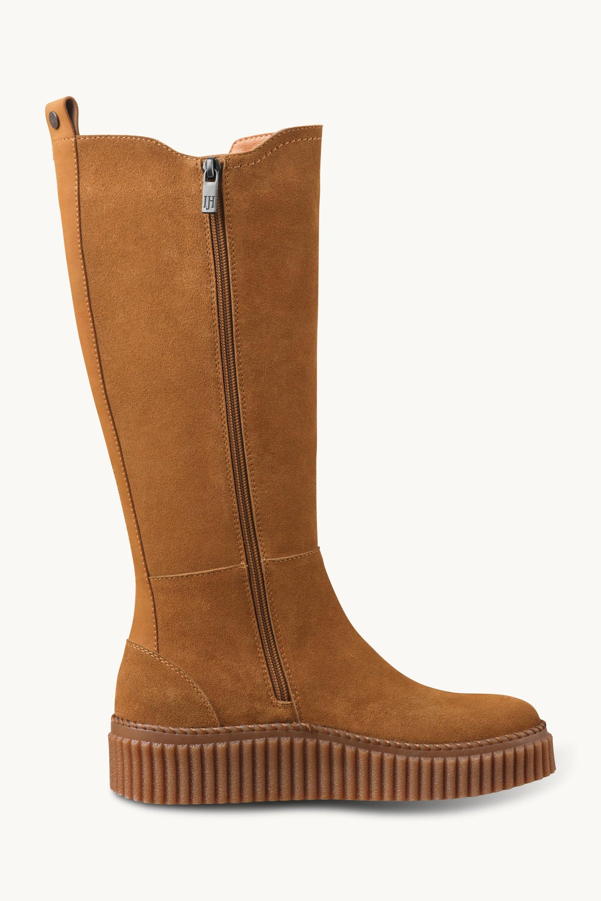 Tall Suede Chelsea Boots - Cashew Clay