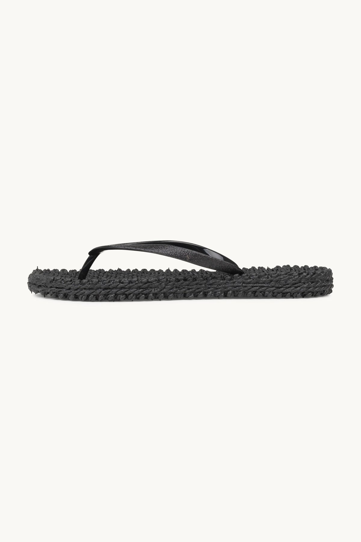 Flip Flops with Glitter - Black