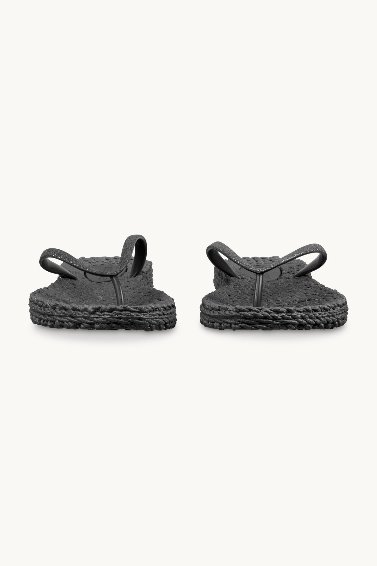 Flip Flops with Glitter - Black