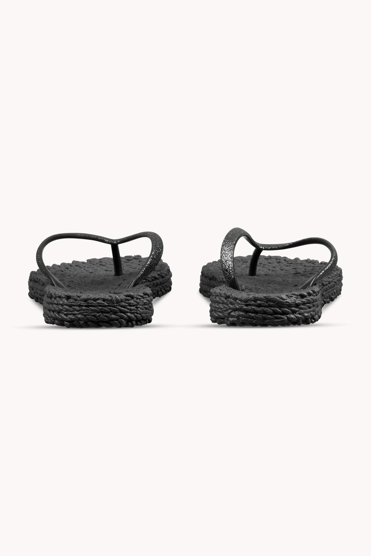 Flip Flops with Glitter - Black