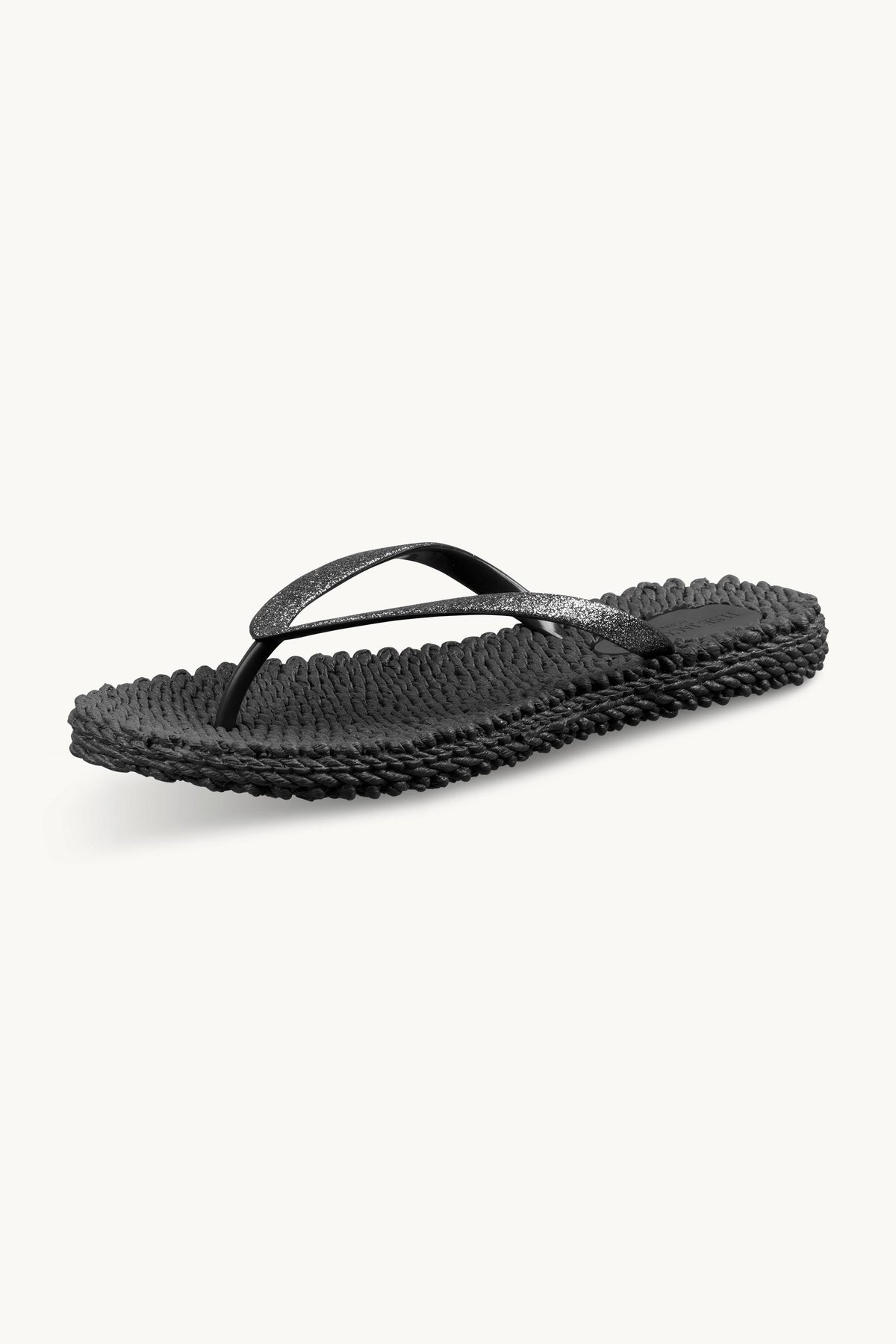 Flip Flops with Glitter - Black