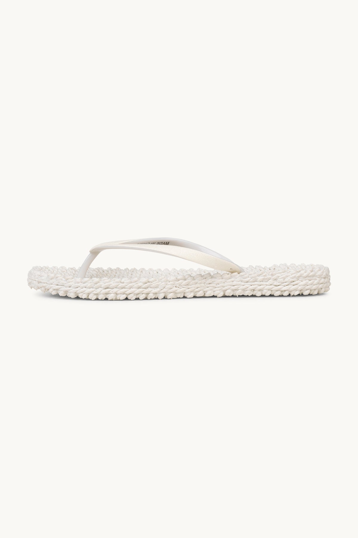 Flip Flops with Glitter - Creme