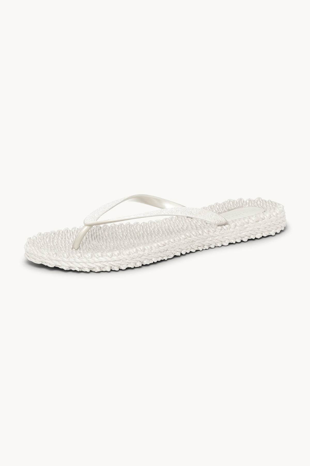 Flip Flops with Glitter - Creme