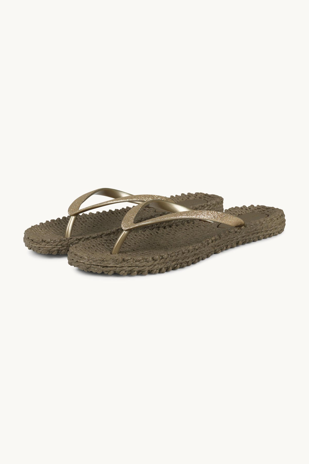 Flip Flops with Glitter - Cub Brown