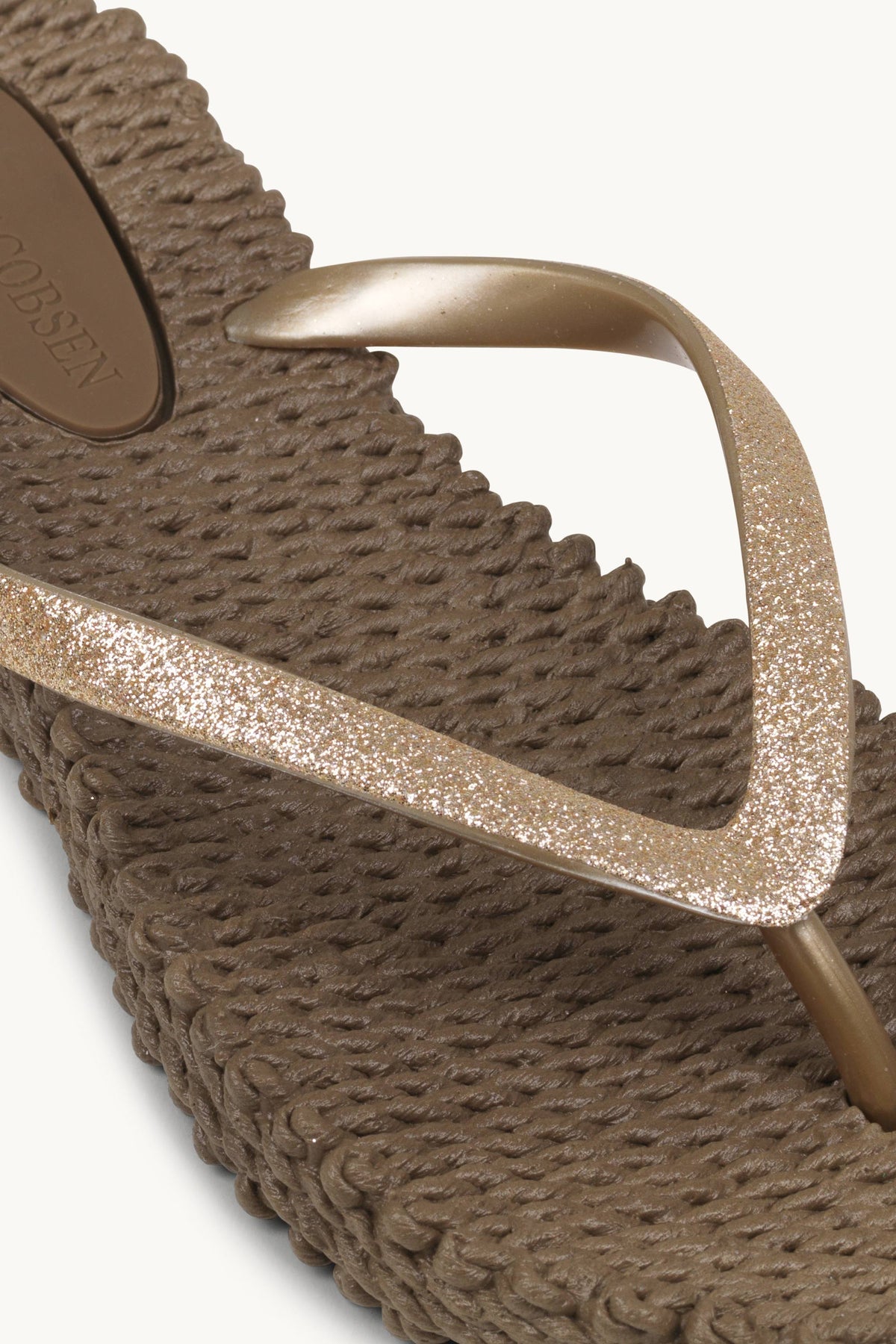Flip Flops with Glitter - Cub Brown