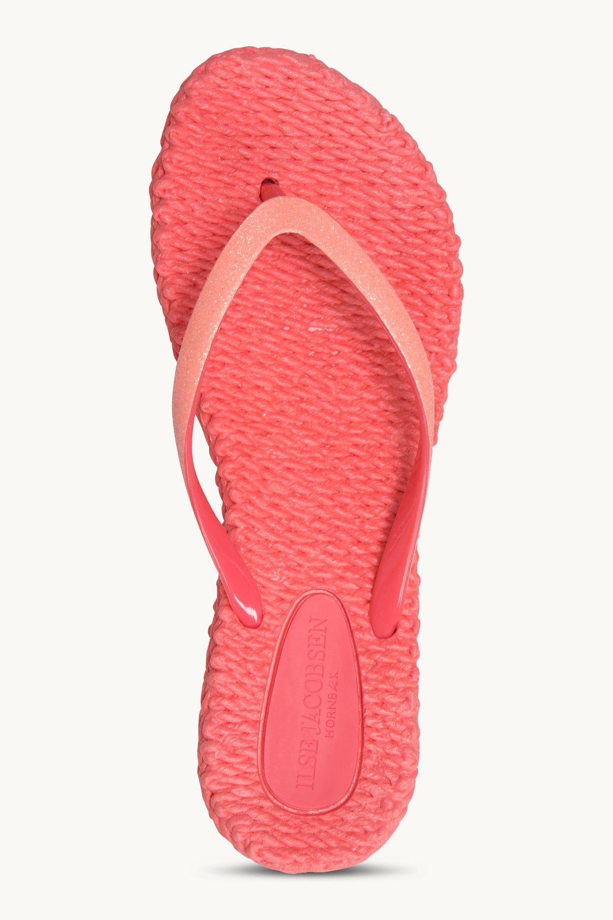 Flip Flops with Glitter - Indian Red