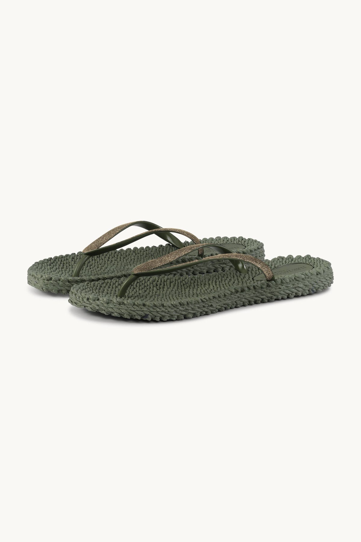 Flip Flops with Glitter - Army