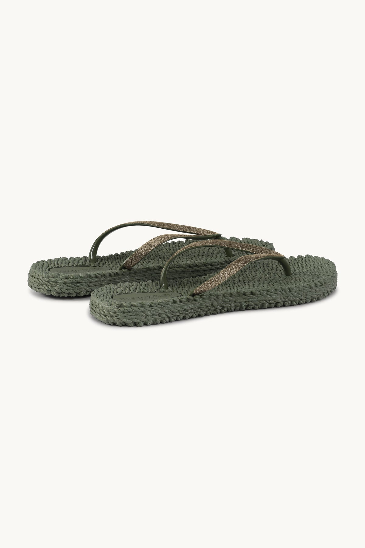Flip Flops with Glitter - Army