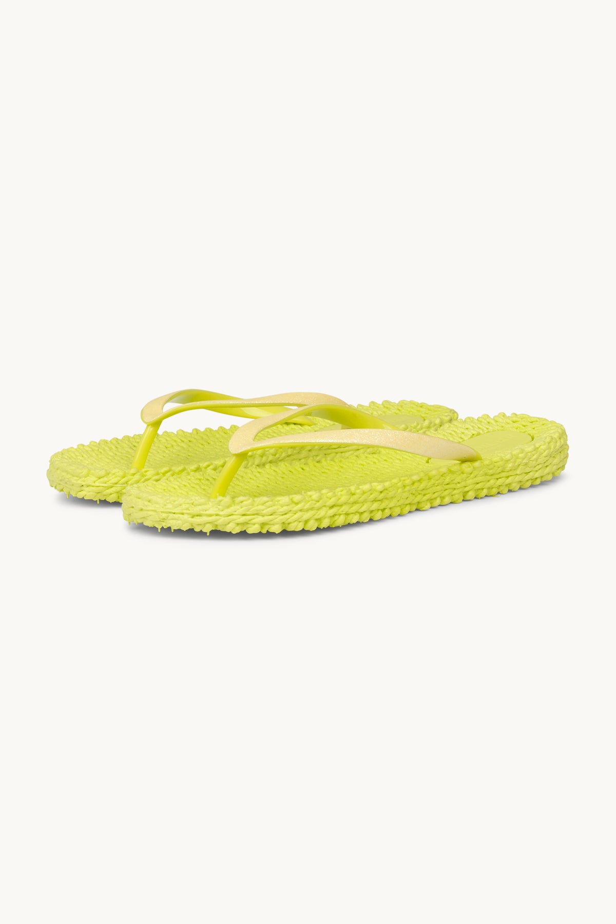 Flip Flops with Glitter - Lime