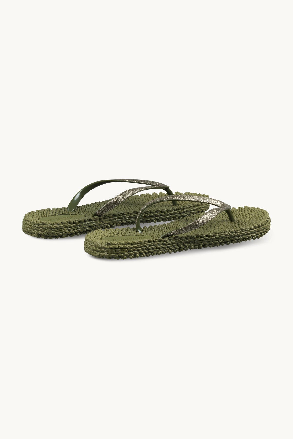 Flip Flops with Glitter - Sphagnum