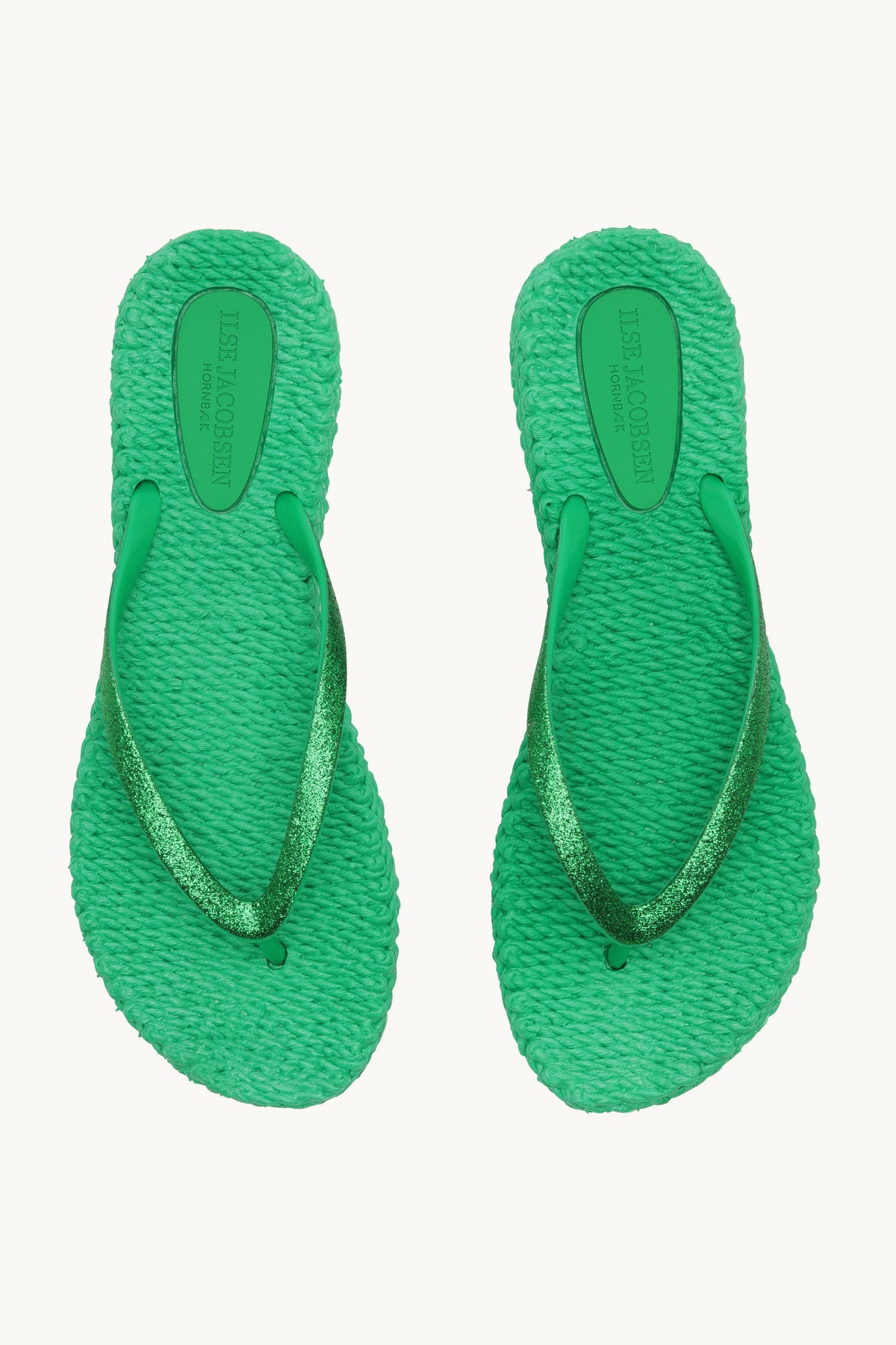 Flip Flops with Glitter - Fern Green