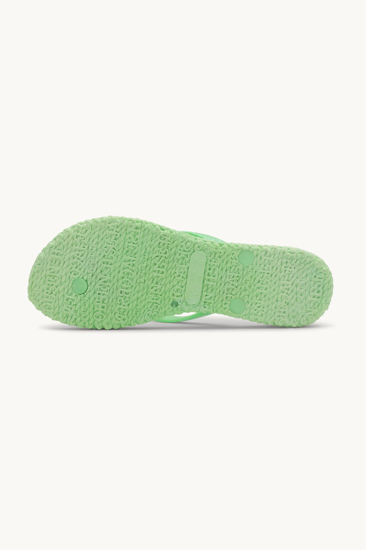 Flip Flops with Glitter - Bright Green