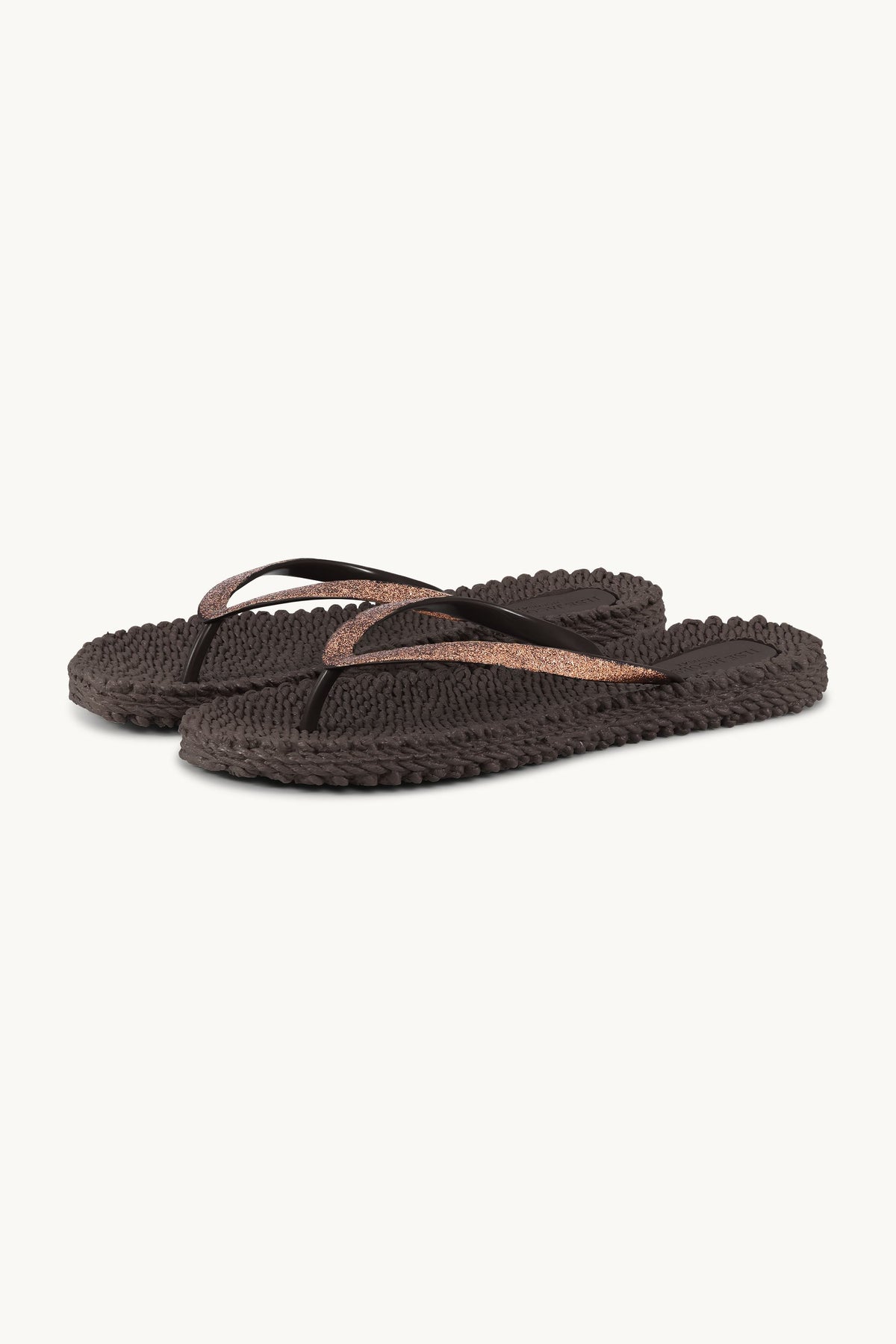 Flip Flops with Glitter - Prune