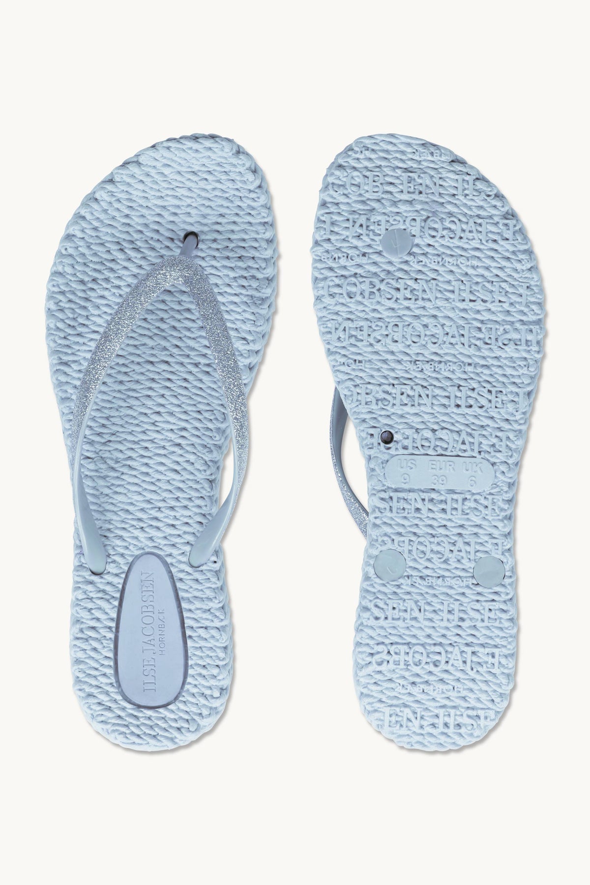 Flip Flops with Glitter - Blue Bell