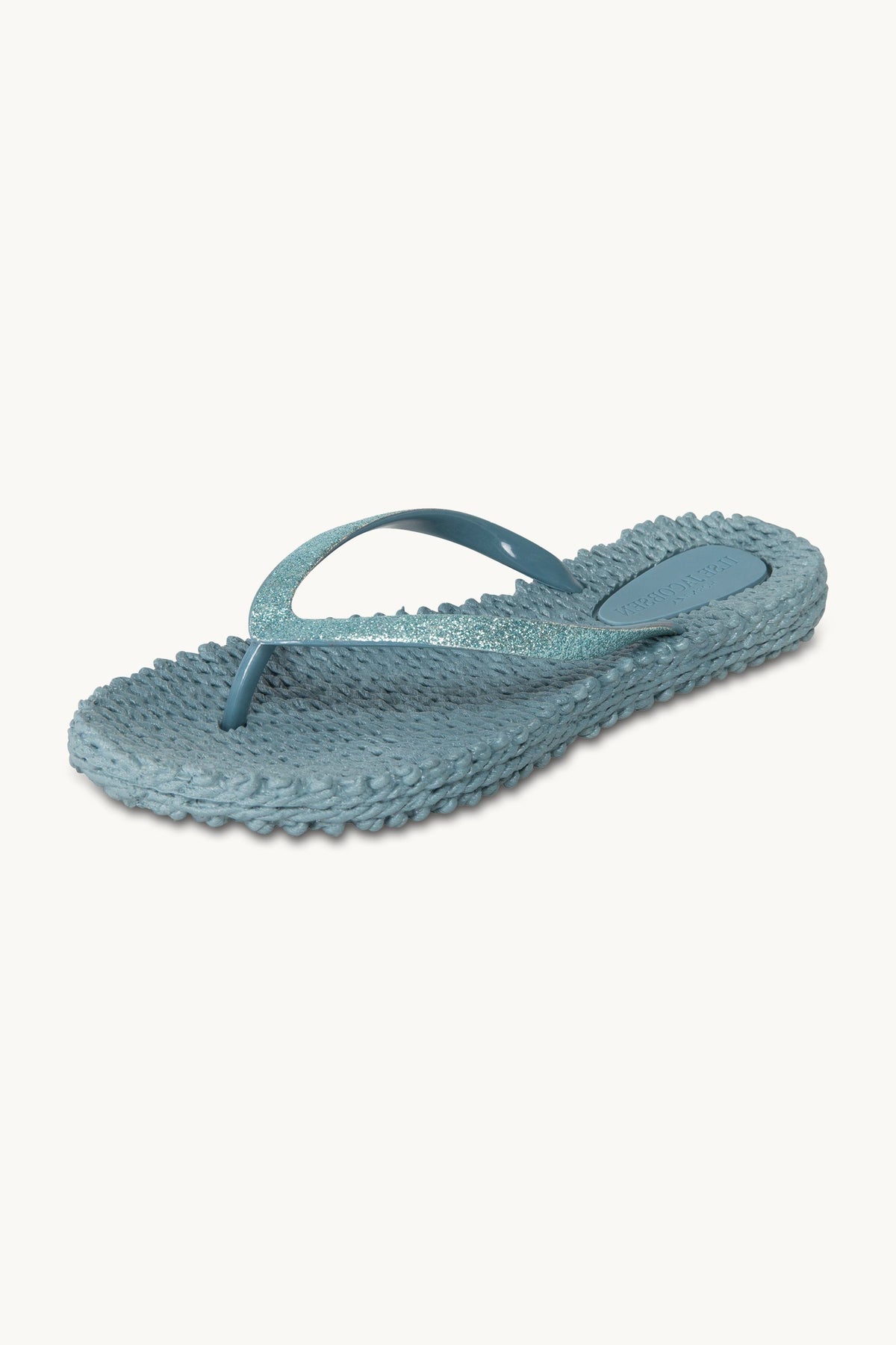 Flip Flops with Glitter - Lichen Blue