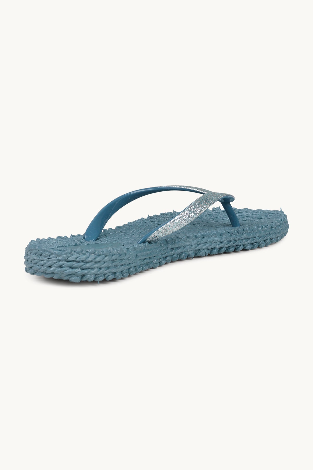 Flip Flops with Glitter - Lichen Blue