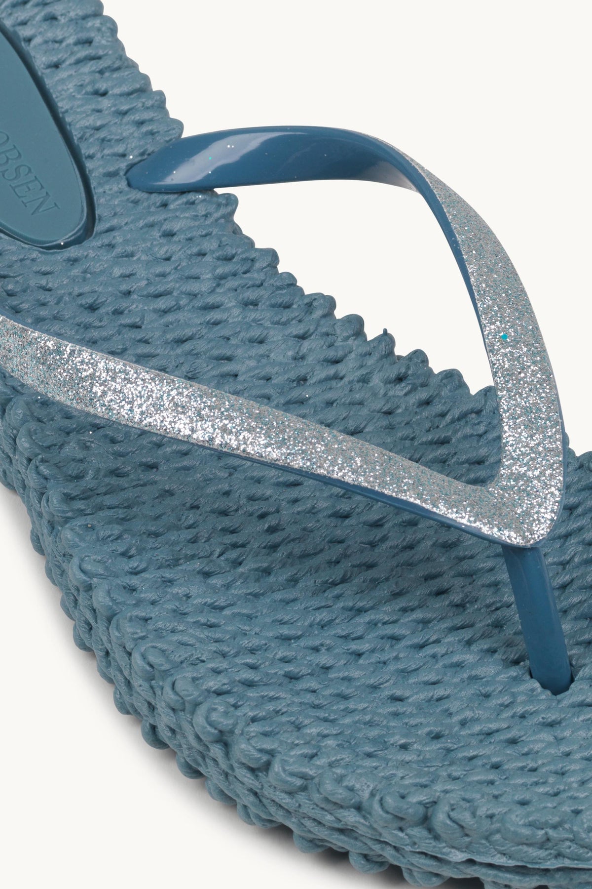 Flip Flops with Glitter - Lichen Blue