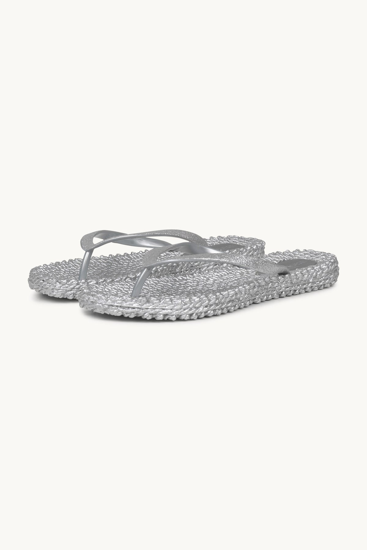 Flip Flops with Glitter - Silver