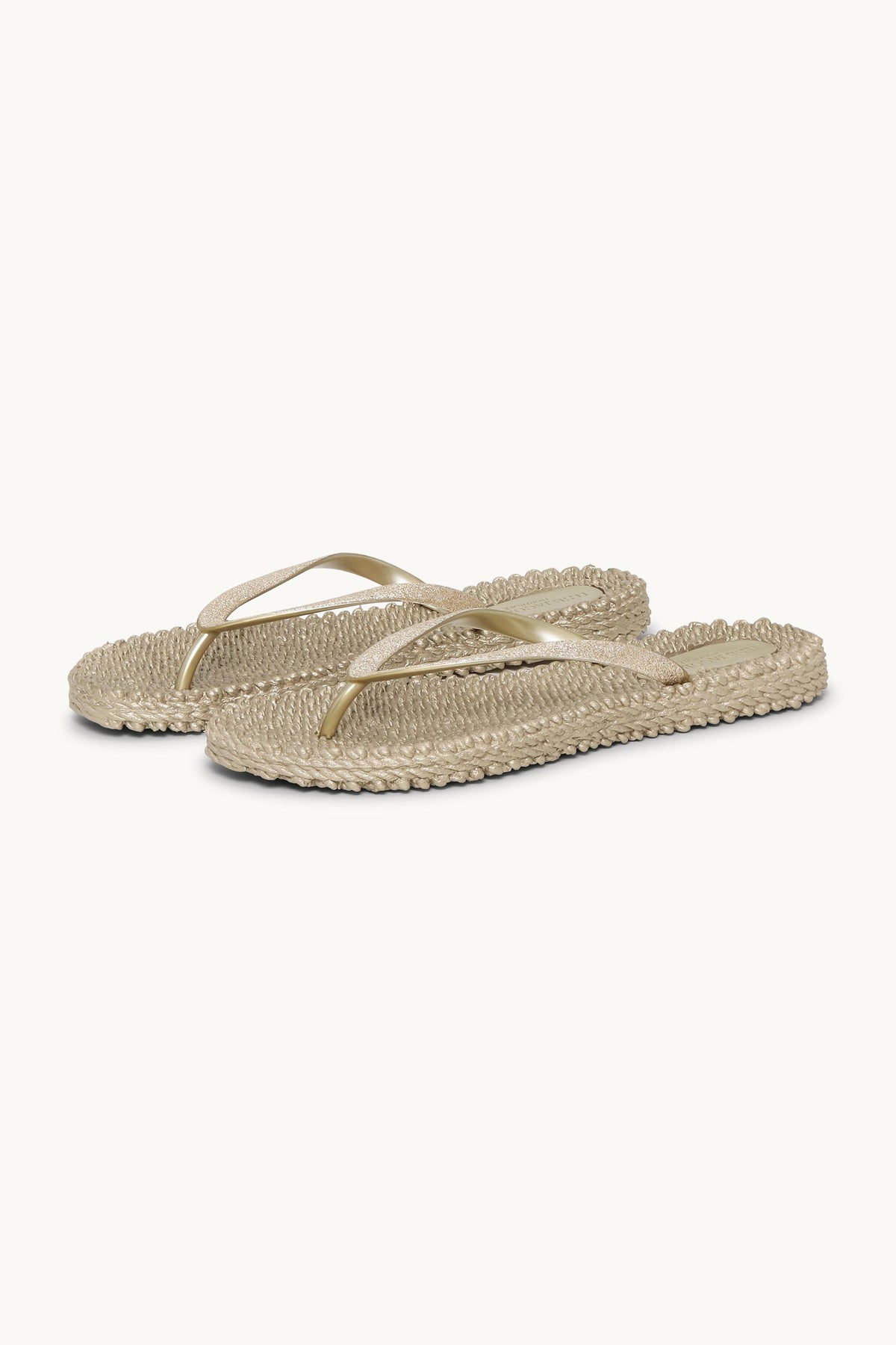 Flip Flops with Glitter - Platin