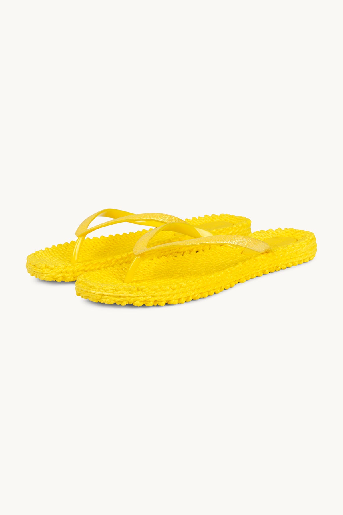Flip Flops with Glitter - Yellow