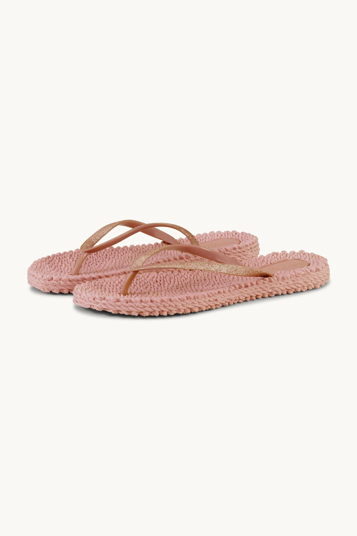 Flip Flops with Glitter - Misty Rose