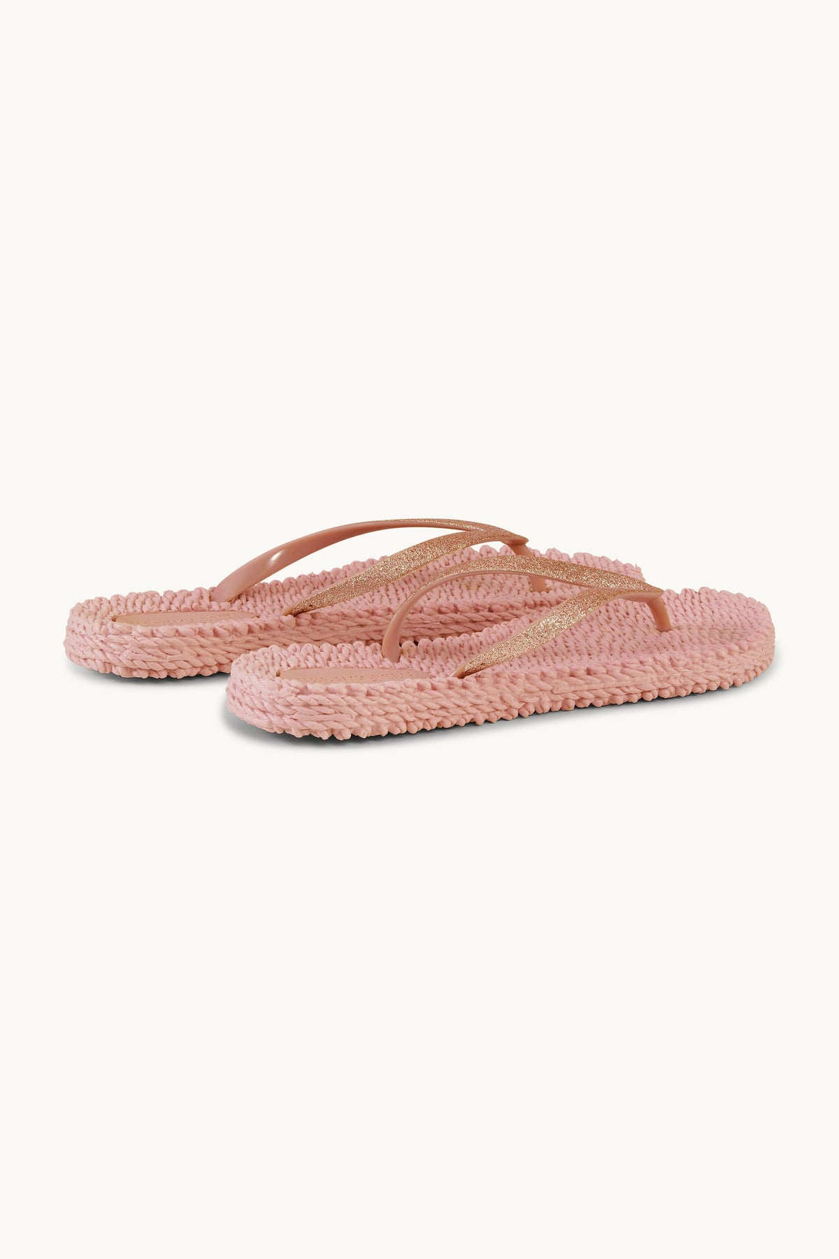 Flip Flops with Glitter - Misty Rose