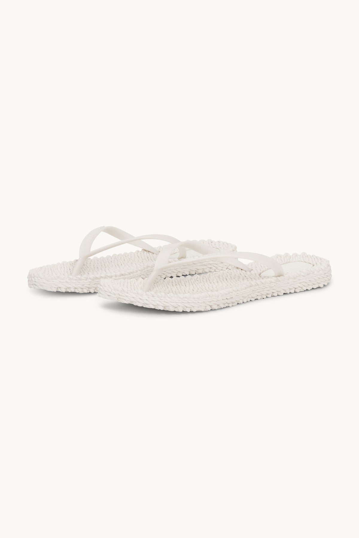 Flip Flops With Logo - Creme