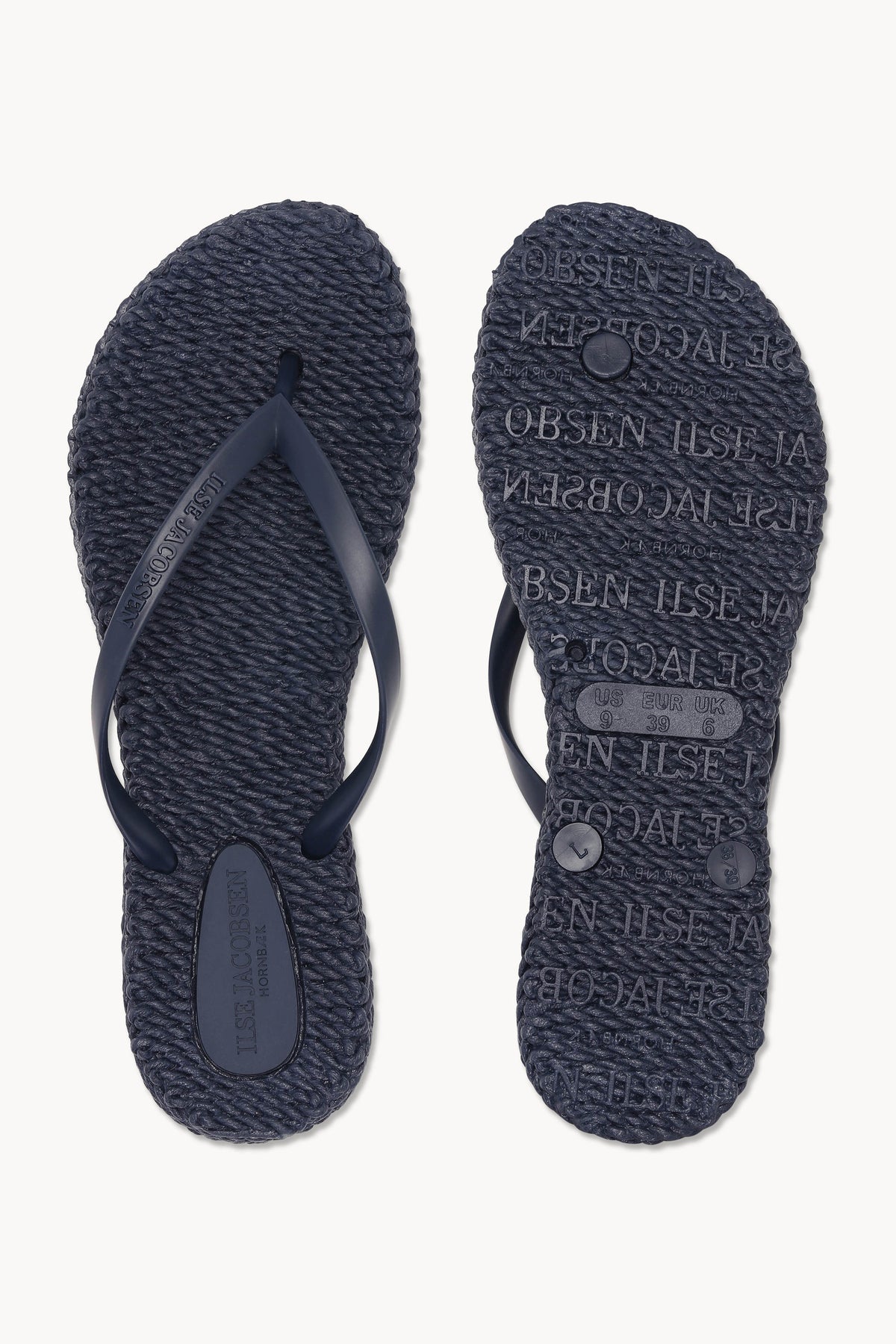 Flip-flops with Logo Straps - Indigo