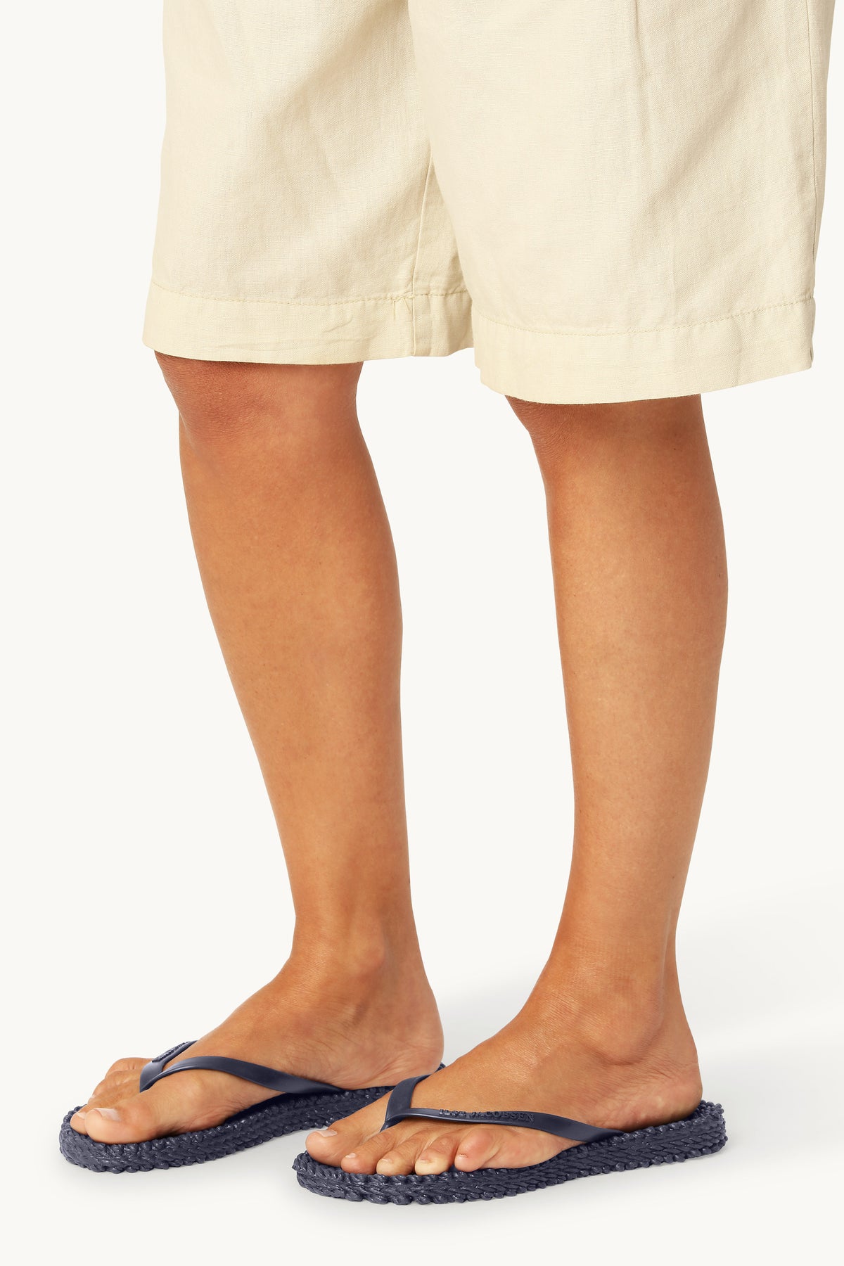 Flip-flops with Logo Straps - Indigo