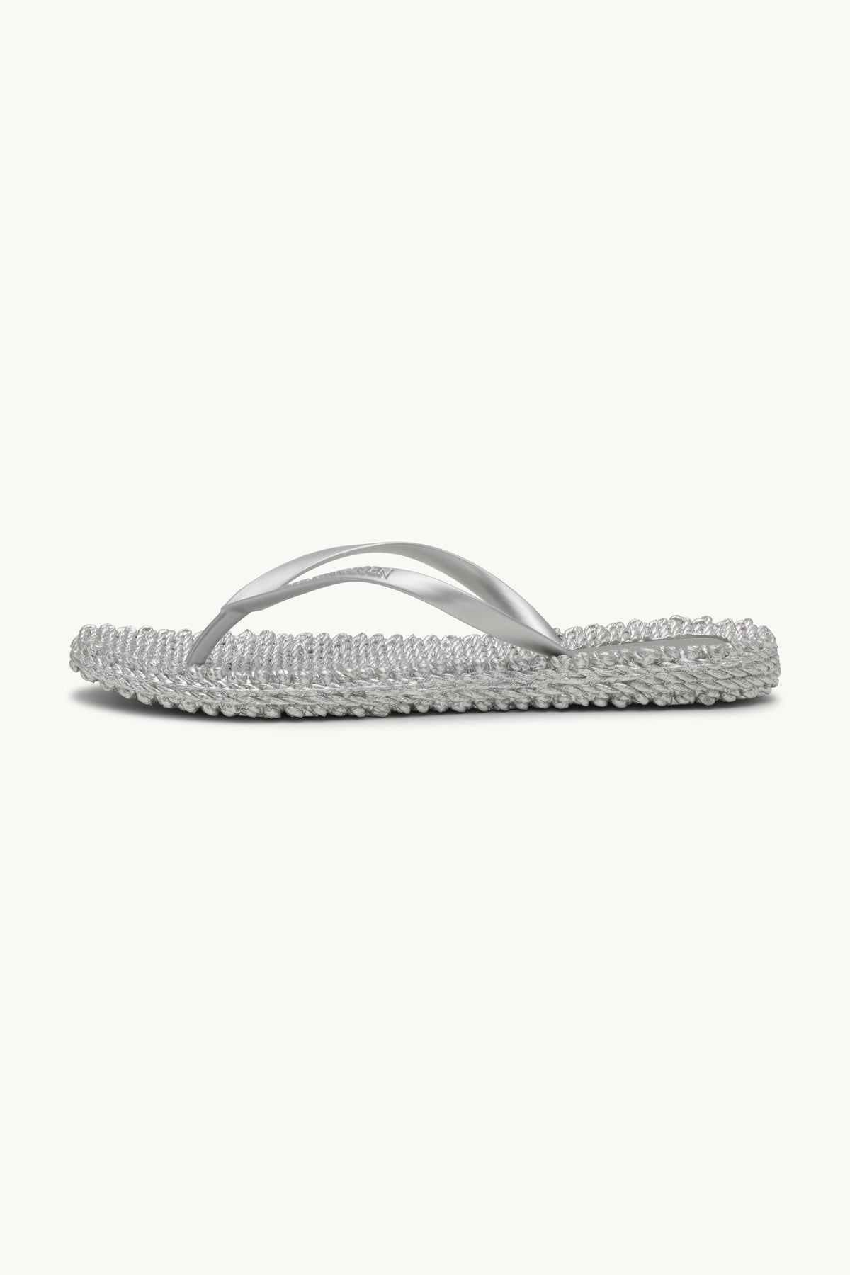 Flip Flops With Logo - Silver