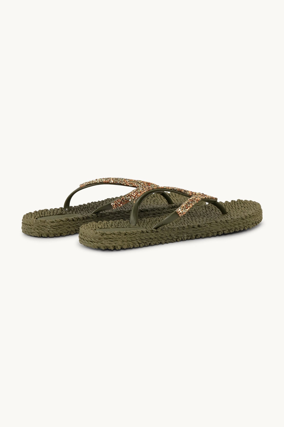 Flip Flops with Rhinestones - Army