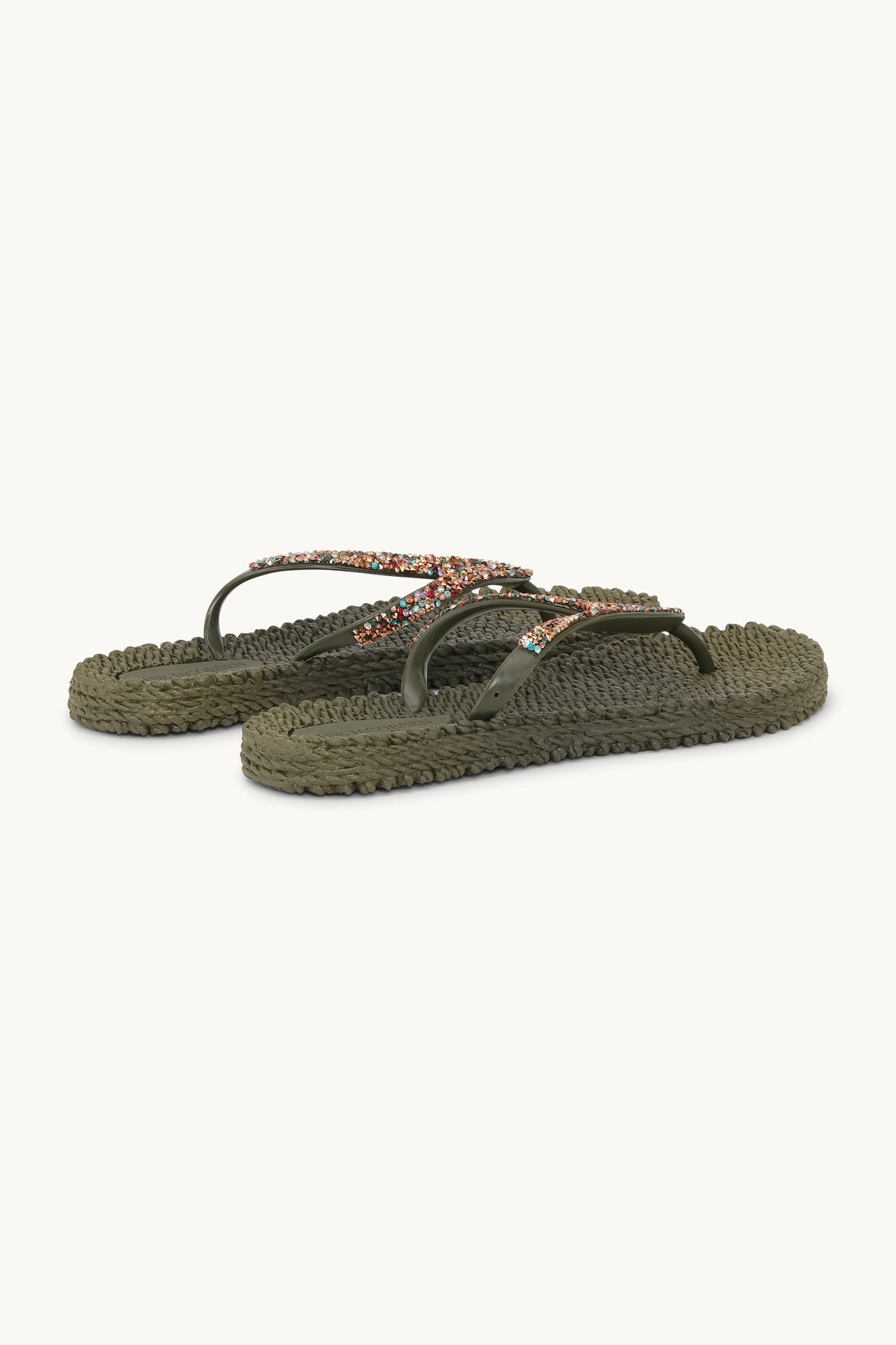 Flip Flops with Rhinestones - Army