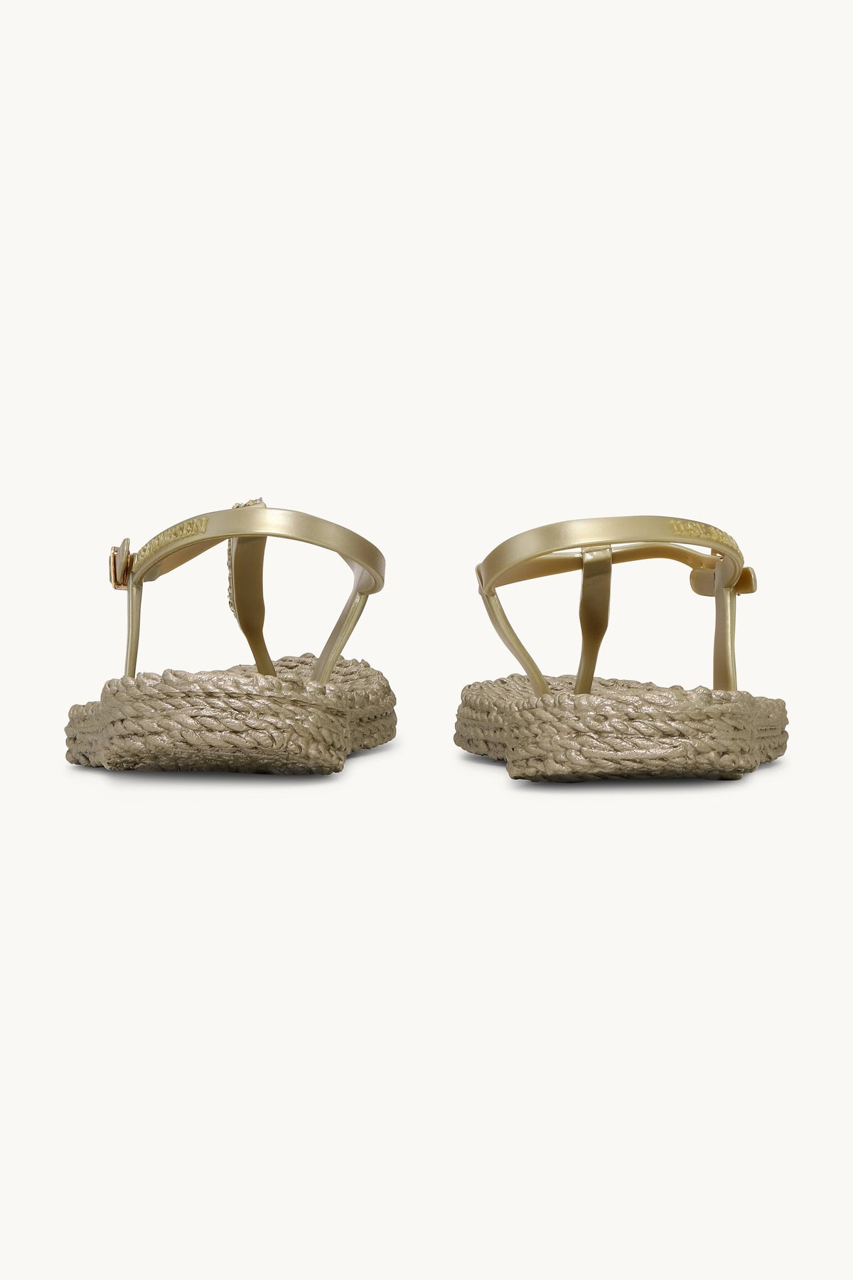 Flip Flops With Rhinestones - Platin