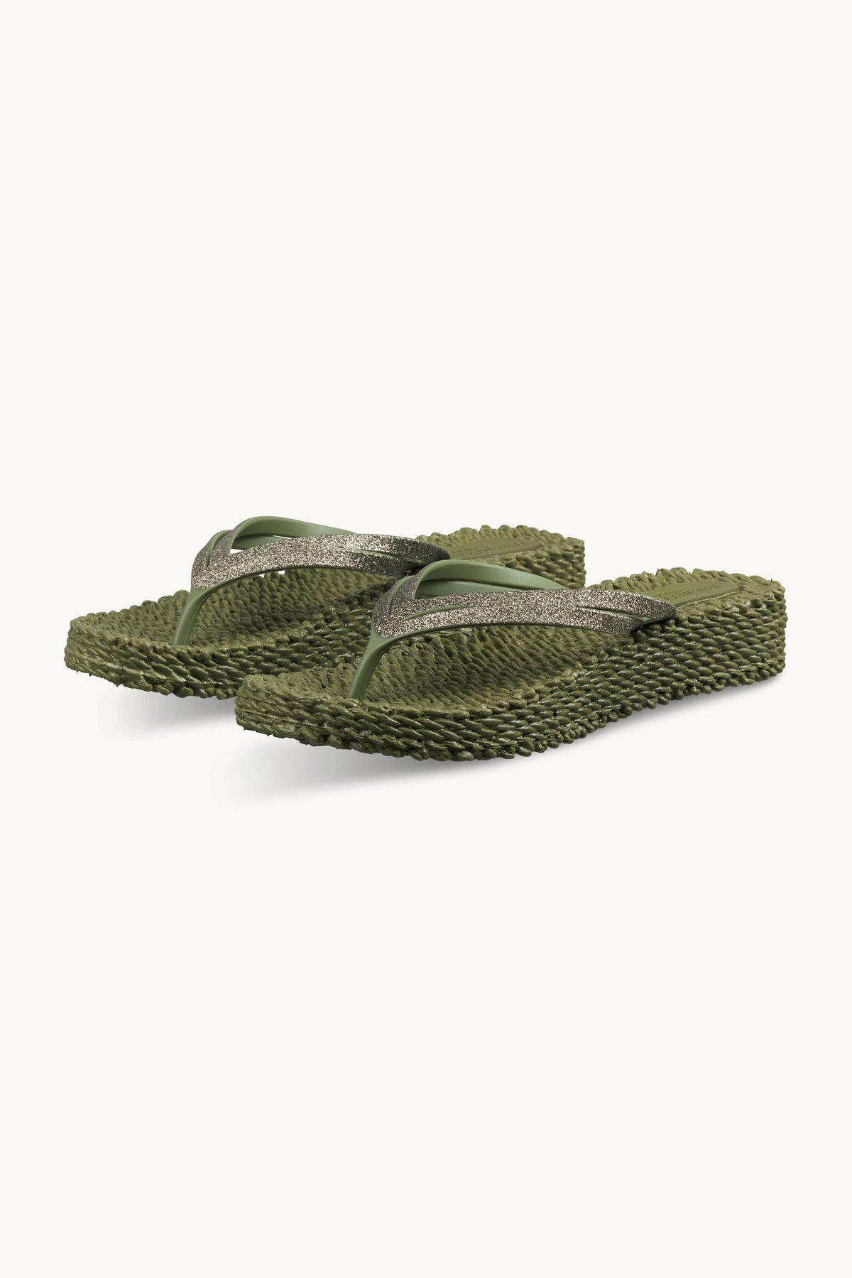 Flip Flops On Platform Sole - Sphagnum