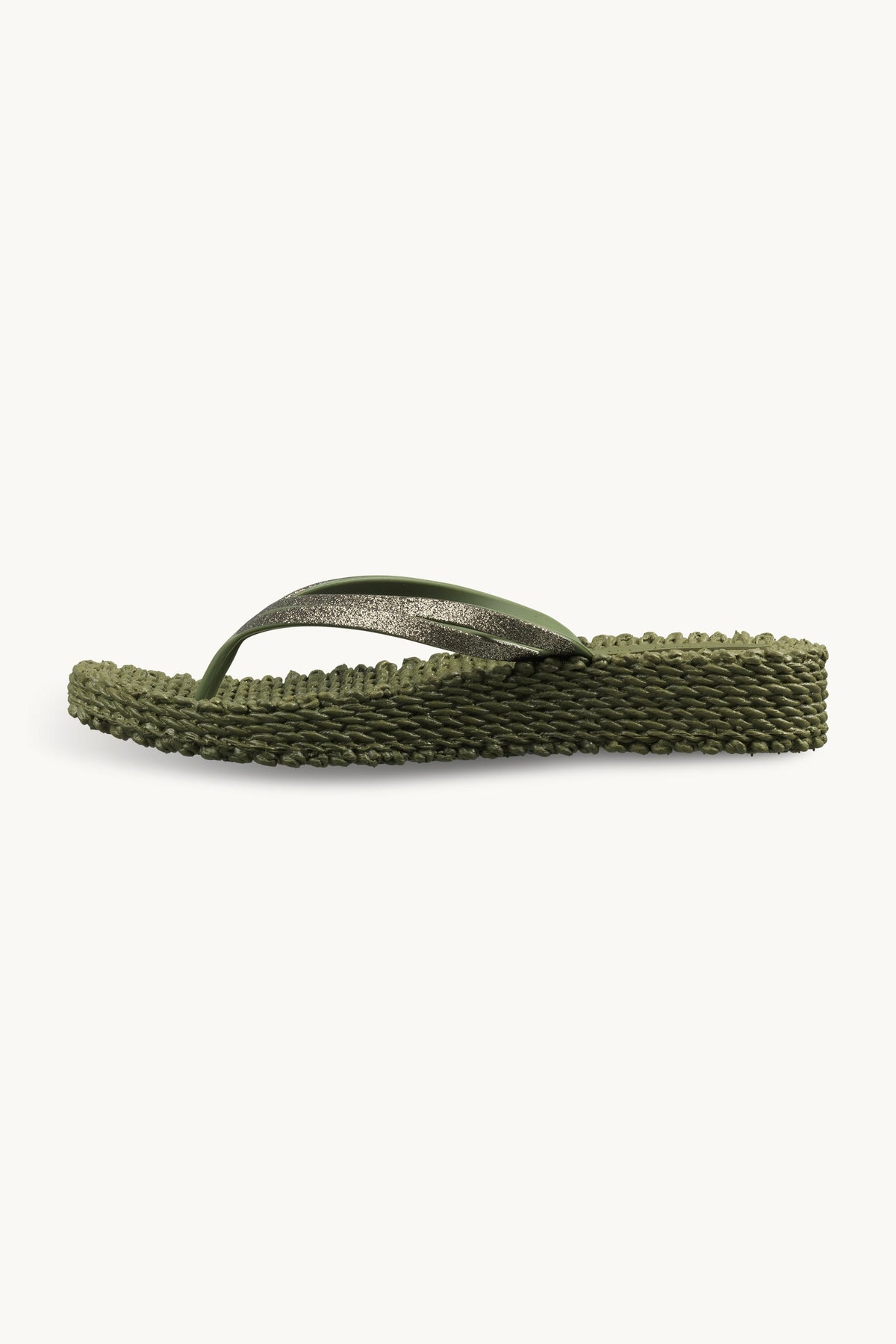 Flip Flops On Platform Sole - Sphagnum