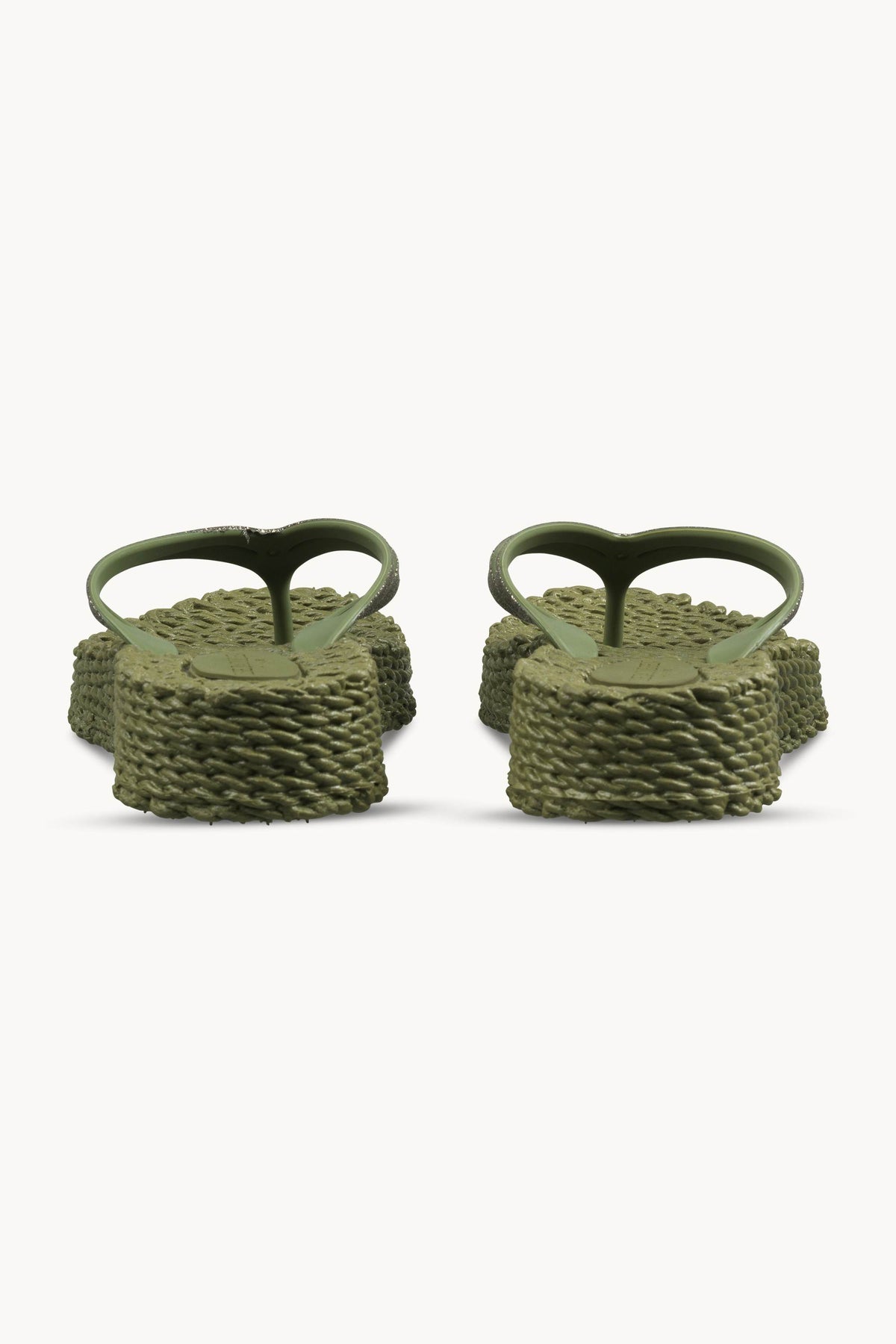 Flip Flops On Platform Sole - Sphagnum