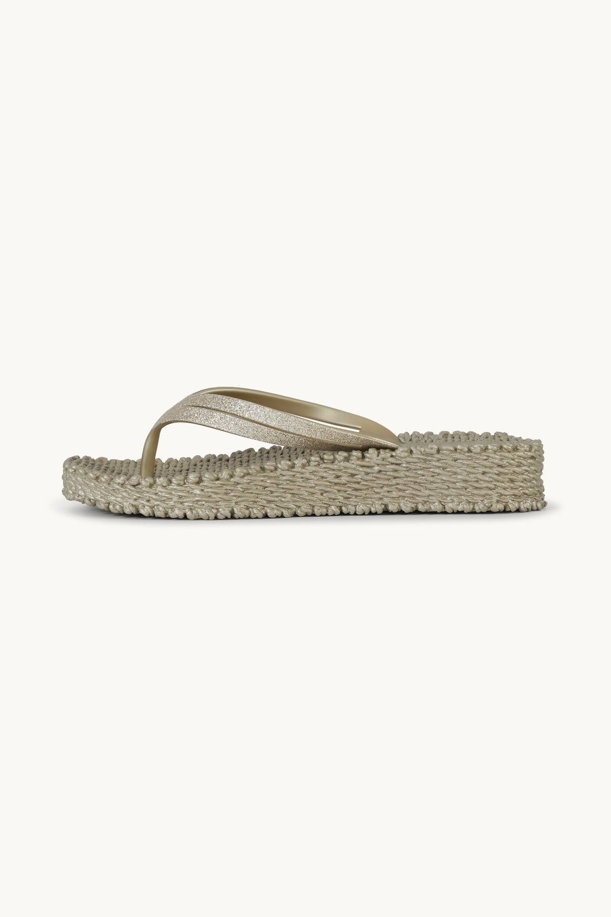Flip Flops On Platform Sole - Platin