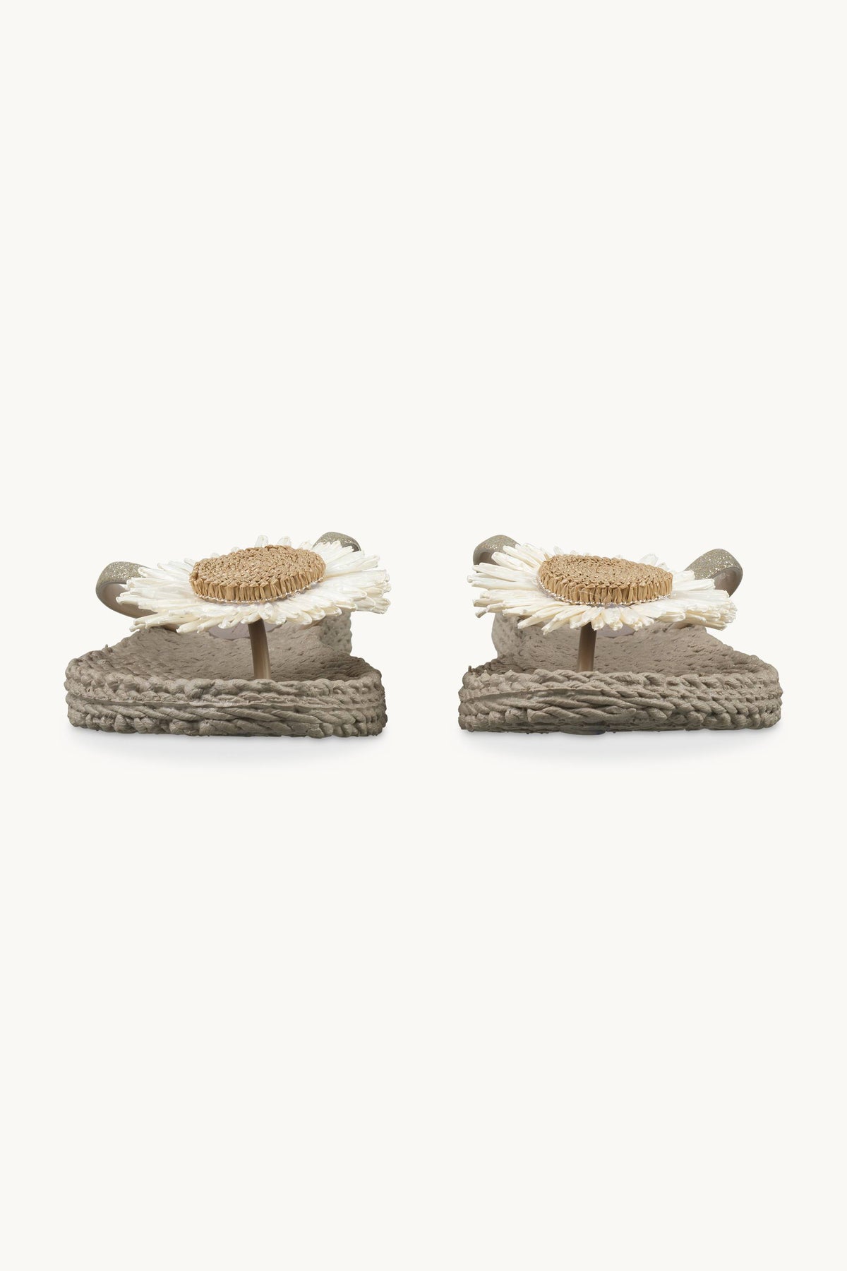 Flip-flops with Flower-embellished Straps - Atmosphere
