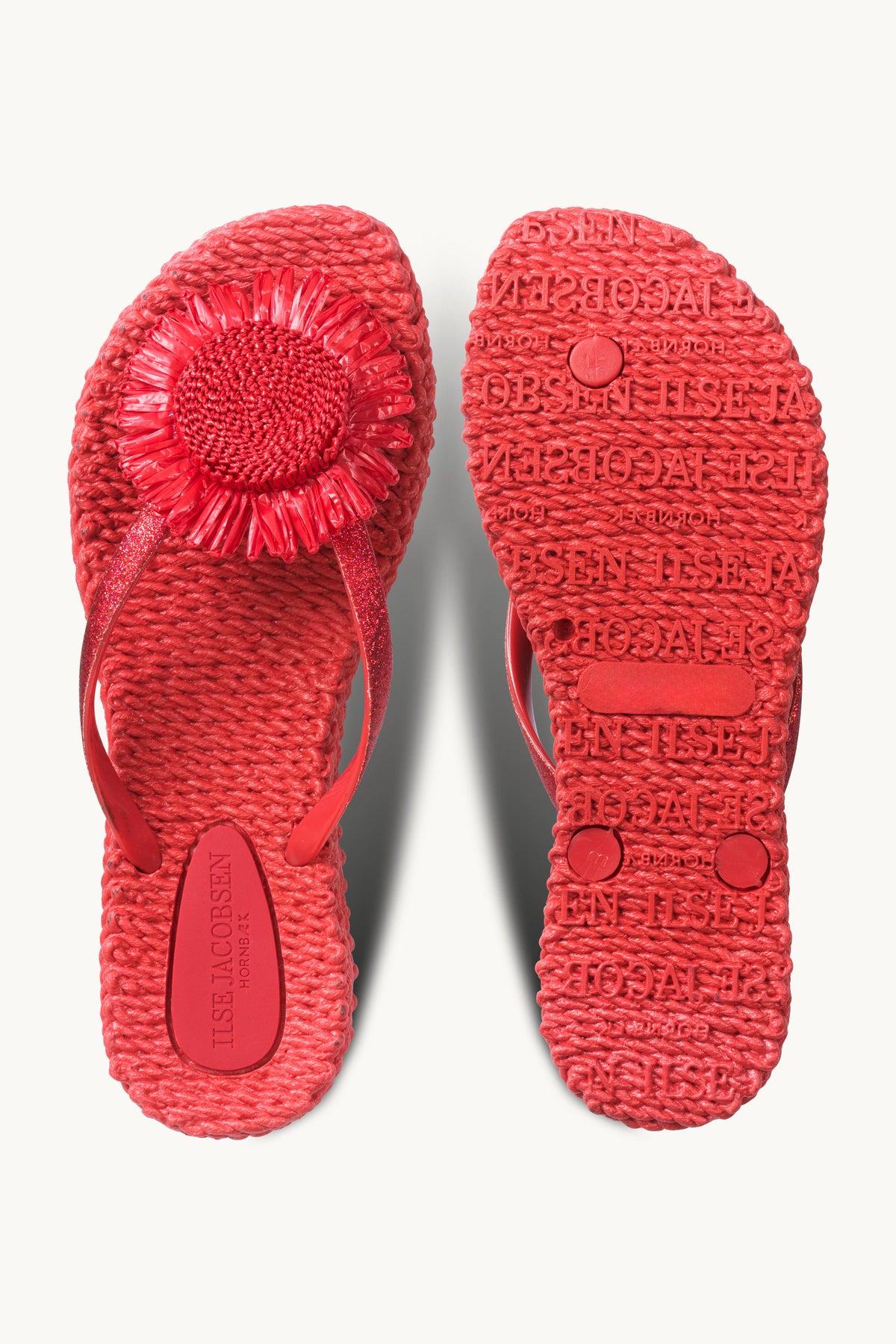 Flip Flops with Flower - Baked Apple