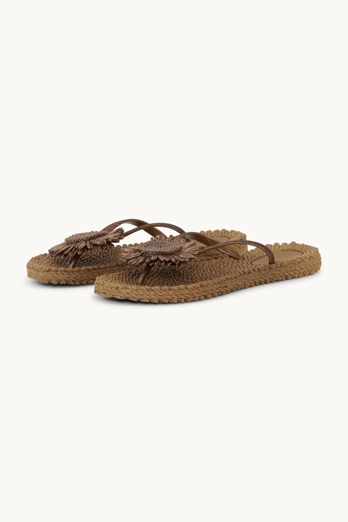Flip Flops with Flower - Mocca